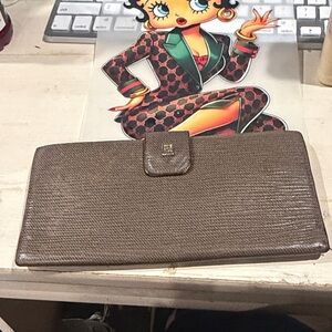 Fendi Textured Brown Wallet